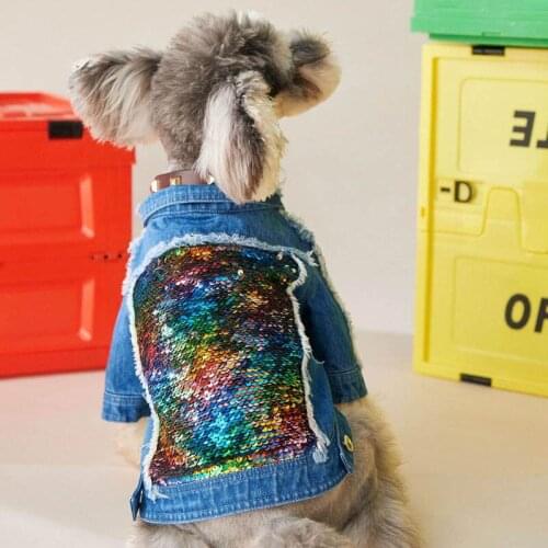 S-2XL Denim Dog Clothes Cowboy Pet Dog Coat Puppy Clothing For Small Dogs Jeans Jacket Dog Vest Coat Puppy Outfits Cat Clothes