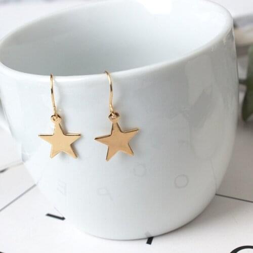 2021 New Fashion Drop Earrings Retro Five-pointed Star Statement Earrings Listing Dangling Earrings For Women Jewelry Wholesale