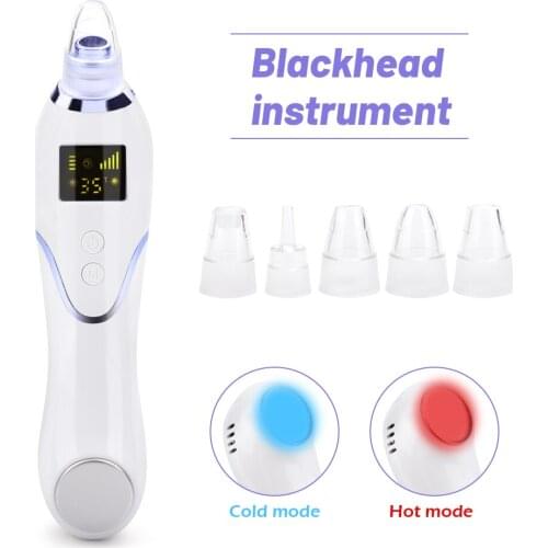 Blackhead Remover Hot Cold Facial Cleaner Deep Pore Acne Pimple Removal Vacuum Suction Diamond Beauty Tool Face SPA Skin Care