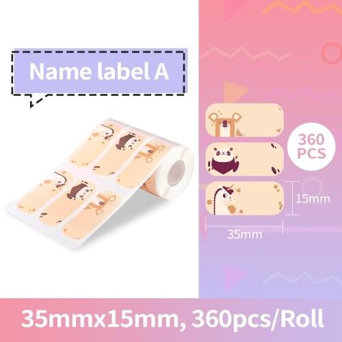 Phomemo Thermal Sticker for M110 Printer Home Office Name Labels Colorful Adhesive Paper Round Square Tag Ticket Clothes Tags