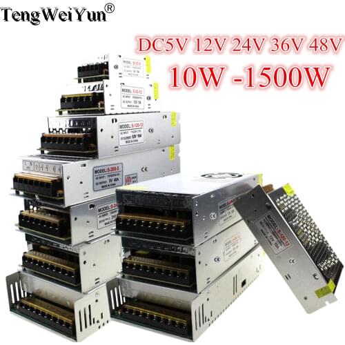 Lighting Transformers LED Driver 36V 48V Power Adapter Supply DC 5V 12V 24V 3A 5A 10A 15A 20A 30A 40A 80A led strip light Lamp