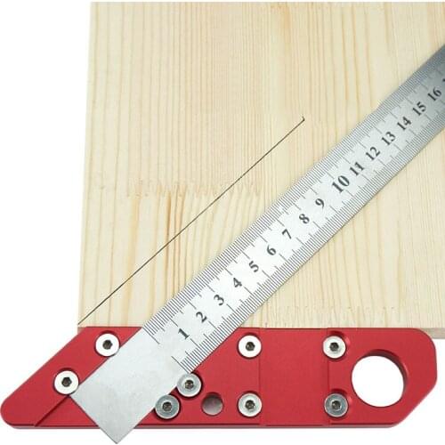 45 Degree Angle Woodworking Scribe Round Center Line Scribe Wood Ruled Carpenter Round Heart Ruler Layout Gauge Woodworking Tool