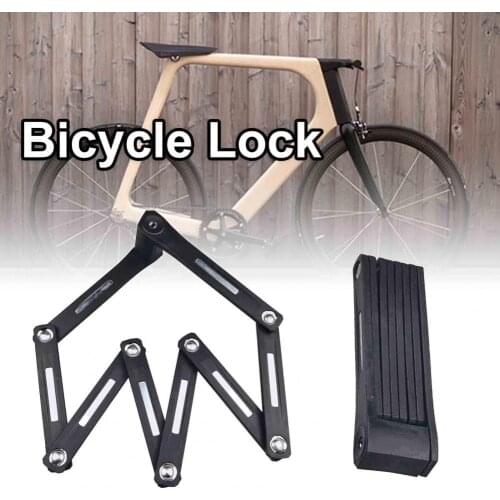 Bicycle Lock Anti-Theft Folding Mountain Bike Lock Heavy Duty Metal Portable Motorcycle Lock Electric Battery Car Safety Lock