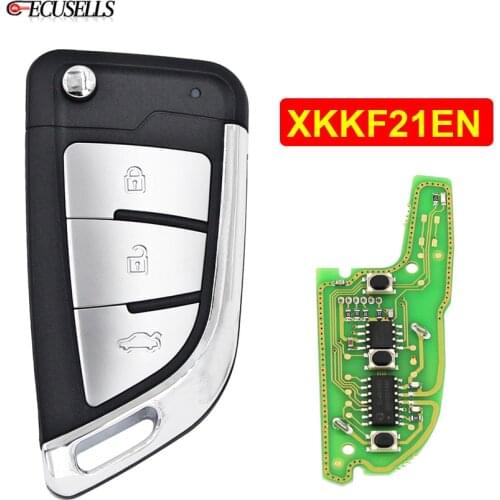 XKKF21EN 3 Buttons Folding Flip Remote Xhorse VVDI Remote Wire Remote Key for VVDI Key Tool