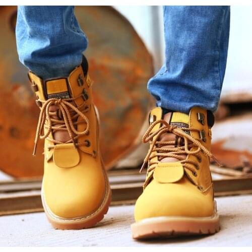 Ein Gedi Martin boots outdoor fashion men and women couple high-top waterproof tooling boots British rhubarb boots size 34-46