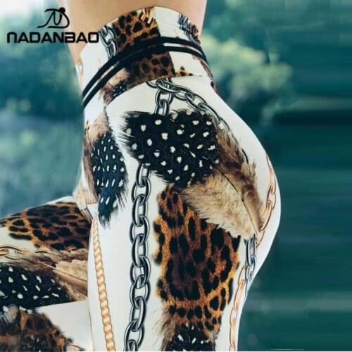 NADANBAO 2021 New Leopard Women Legging For Fitness Push-Up Ankle Pants Outdoor Casual Leggins Sexy High Waist Workout Leggins