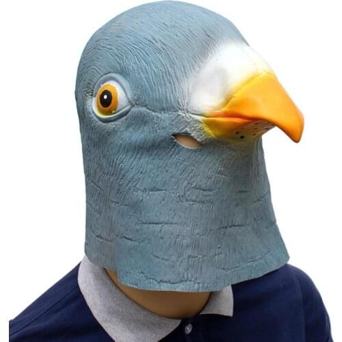 1 PC New Pigeon Mask Latex Giant Bird Head Halloween Cosplay Costume Theater Prop Masks For Party Birthday Decoration T50