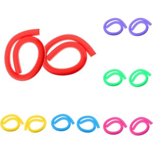 2 Pcs Lightweight Floating Swimming Pool Noodles Solid and Hollow Water Float Buoy Swim Training Aid Gear Accessories