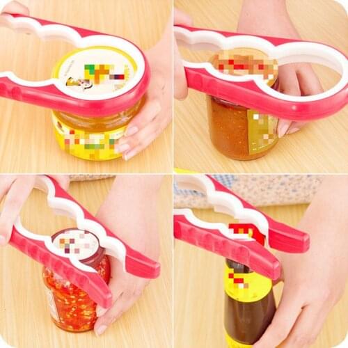 4 in 1 Multifunction Screw Cap Jar Bottle Wrench Creative Gourd-shaped Can Opener Screw Kitchen Tool