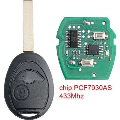 433Mhz Car Remote Key Fob with PCF7930AS Chip Fit for BMW Mini Cooper R50 R53 S