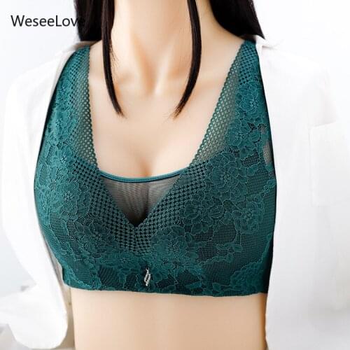 WeseeLove 38-48 Plus size bra large size big cup lingerie push up breathable comfortable healthy brassiere underwear бюстгалт