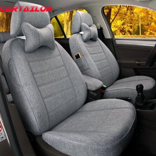 CARTAILOR Car Seat Cover fit for Lexus is250 is300 is350 is200 is220 Seat Covers Set Linen Fabric Car Seat Protector Accessories