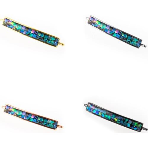 Copper-Bottomed Zircon Micro-inlaid One-word Bendable Necklace Earrings Bracelet Connector Jewelry Looking for Making