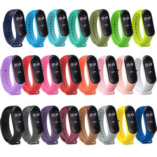 Colour Wrist strap for Xiaomi mi band 3 4 watch mi band 3 4 strap pulsera correa Mi band 3/4 Strap Silicone bracelet replacement