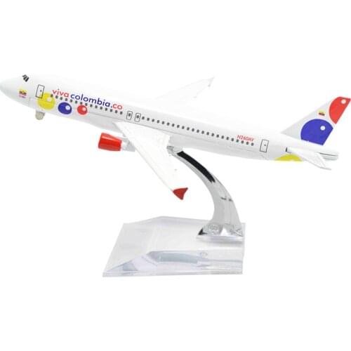 TANG DYNASTY(TM) 1:400 16cm Air Bus A320 Vivacolombia Metal Airplane Model Plane Toy Plane Model