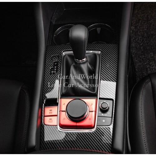 For 2019 2020 Mazda 3 Axela Gear Shift Box Panel Cover Interior Molding Frame Trim ABS Chrome Decoration Car-styling Accessories