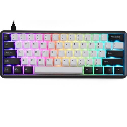 DOPOKEY 61 Mechanical Keyboard 61 key 60% PCB CNC CASE hot swappable switch support lighting effects with RGB switch led type c