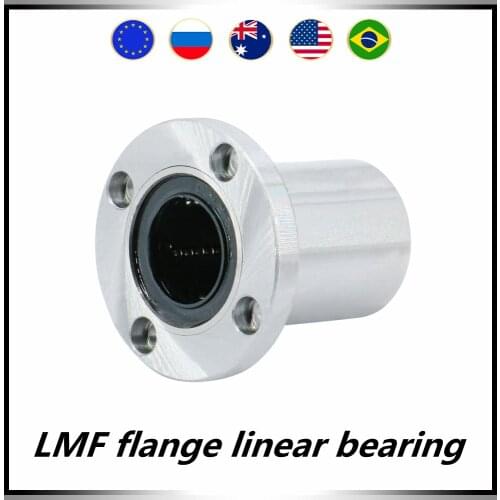 Flange linear bearing LMF10UU LMF12UU LMF16UU LMF20UU CNC parts for 3D printer linear shaft round rod