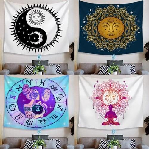 100% Polyester Mandala Sun Goddess Tapestry Dormitory Tapestry Room Decoration Home Bedroom Decoration Ornaments