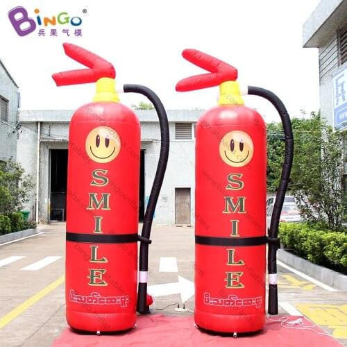 Customized 10 feet tall big inflatable fire extinguisher digital printing airblown fire extinguisher balloon toys