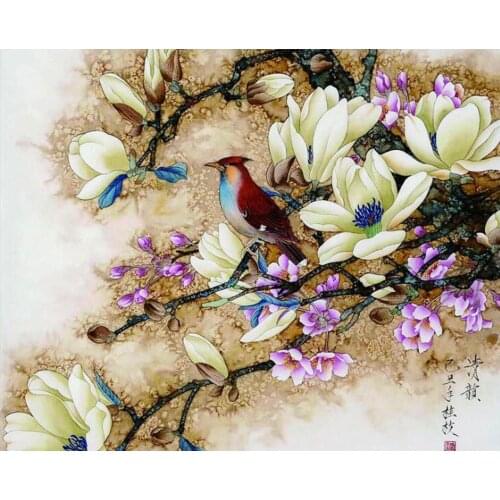 Chinese Flower Bird Painting Paint By Numbers Kit Oil Painting Kit Easy Paint