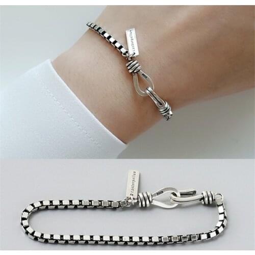 Miuoxion Wholesale Vintage Box Chain Letter Bracelet Simple Fashion Jewelry For Women Feature Namour Charm Gift All Seasons