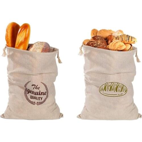 Reusable Drawstring Bag Linen Bread Bag Homemade Artisan Bread Storage Linen Bags For Food Storage Ideal Gift For Bakers