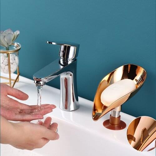 Leaf Shape Soap Box Drain Soap Holder Box Bathroom Shower Soap Holder Dish Storage Plate Tray Bathroom Supplies Bathroom Gadgets