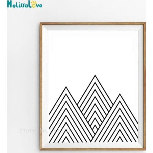 Mountain Geometric Vinyl Wall Sticker Nursery Wall Art Home Decor For Kids Baby Room Simple and Beautiful Murals No Frame YT799