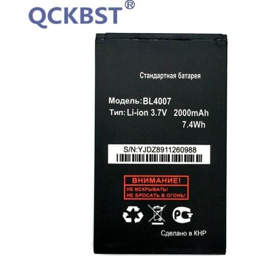 New BL4007 2000mAh High Quality Mobile Replacement Li-ion Battery For Fly BL4007 Accumulator