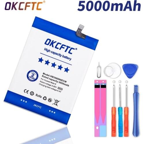 OKCFTC Original HB396689ECW 5000mAh Battery for Huawei Mate 9/9 Pro Y7 Prime Y7 2017 Honor 8C Y9 2018 2019 Version Enjoy 7 plus
