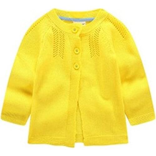 Little Maven New Autumn Spring Children Clothing Long- sleeved O-neck Quality Knitted Cardigan Lace Solid Casual Sweaters