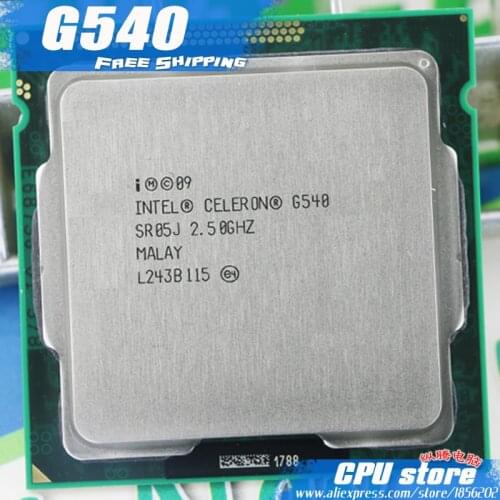 Free Shipping Intel Celeron G540 2M Cache 2.5 GHz L3=2M LGA 1155 TDP 65W desktop CPU processor (working 100%), sell G530
