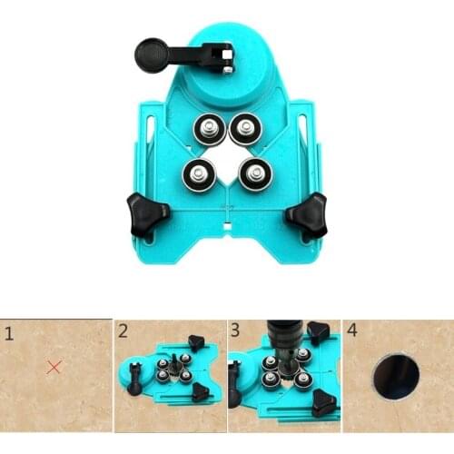 Adjustable 4-83mm Drill Bit Glass Tile Hole Saw Core Bit Guide Openings Locator