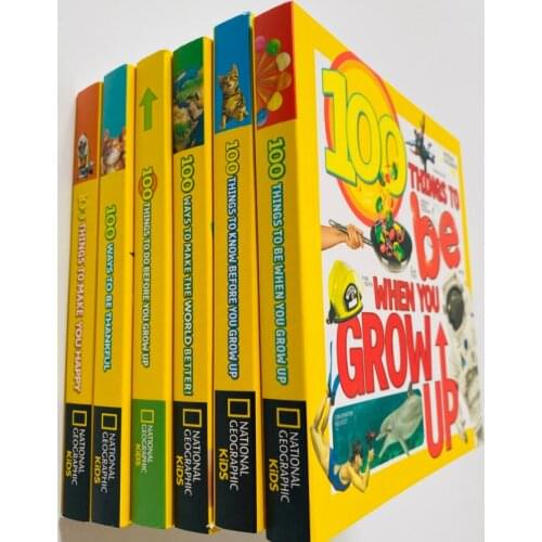 3-8 year Childrens English story book 100 Things to english picture book help child be reader early education book 6pc/set