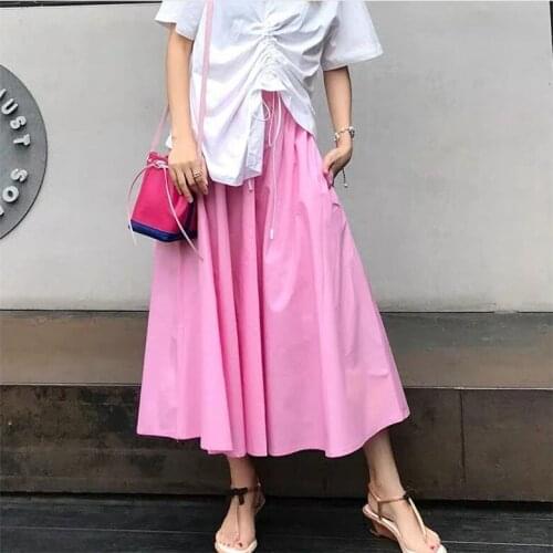 Plus size M-6xl 7XL women long maxi skirts,New 2020 Autumn cotton linen skirts,big size candy color Summer vintage skirts