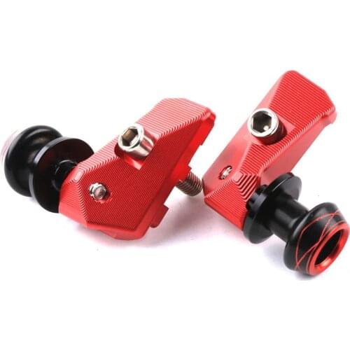 Motorcycle CNC Rear Axle Spindle Chain Adjuster Blocks with Spool Sliders Kit For Yamaha YZF R3 YZF R25 MT 03 MT03