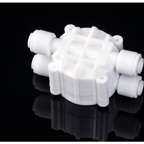 1/4'' OD Auto Shut Off 4 Way Valve Switch Hose Quick Connection Pipe Fitting Tube RO Water Filter System Purifier Parts