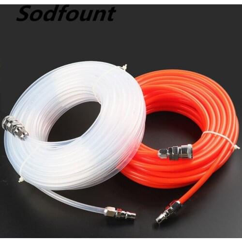 10M/15M/20M Pneumatic Pipe Air Tube Compressor Hose With Connector Straight Tube High Pressure Flexible PE Pipe Air Gun 5x8mm