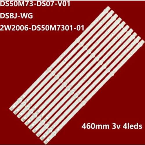 10pcs 4LED Backlight strip for 49inch 50 inch akai aktv505 TV DS50M73-DS07-V01 DSBJ-WG 2W2006-DS50M7301-01