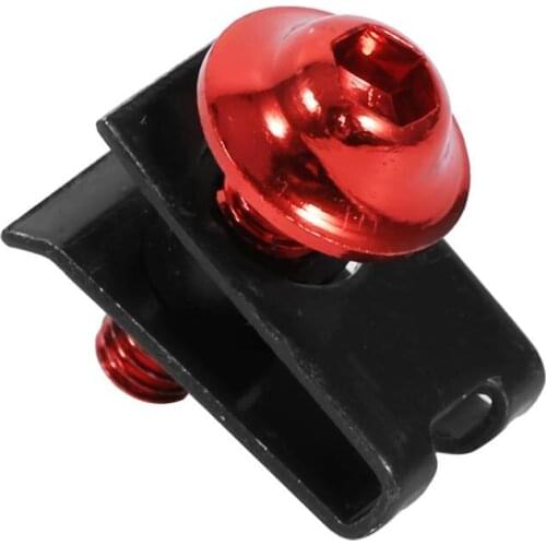 10 Pcs M5 Motorcycle Fairing Body Bolt Kit Screw Spire Speed Fastener Clip Nut Red Universal fit for motorcycle bikes scooters