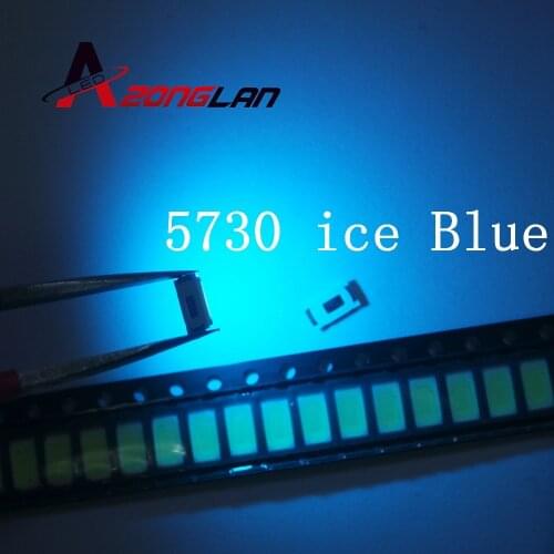 1000pcs Free shipping 5730 diode Ice blue SMD LED 5630 Light emitting Diode Factory direct sale PLCC-2 5730 SMD/SMT Blue led