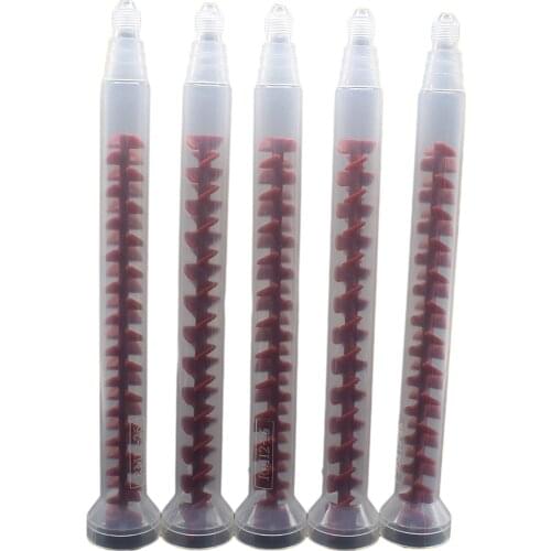 5pc Adhesive Dynamic Mixing Nozzle AB Glue Quick Mixer RM12-26 Round Mixed Tube Two Component Glue Adhesives Mixing Nozzle Set