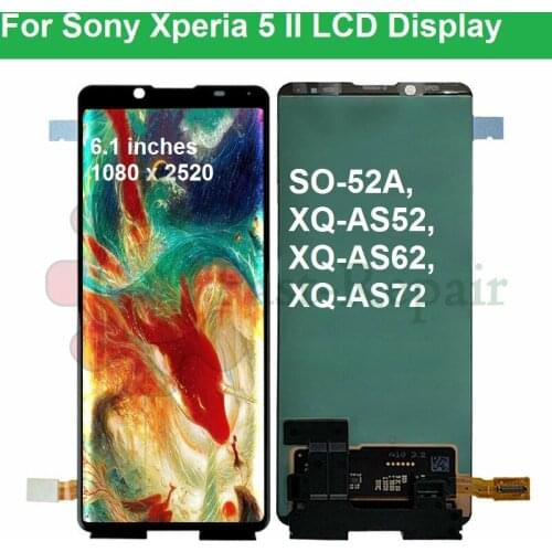 6.1'For Sony Xperia 5 II LCD Display Touch panel Digitizer Assembly For Sony Xperia 5 II display XQ-AS52, XQ-AS62, XQ-AS72 lcd
