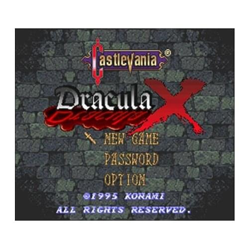 Castlevania - Dracula X 16 bit Big Gray Game Card For NTSC Game Player Drop Shipping