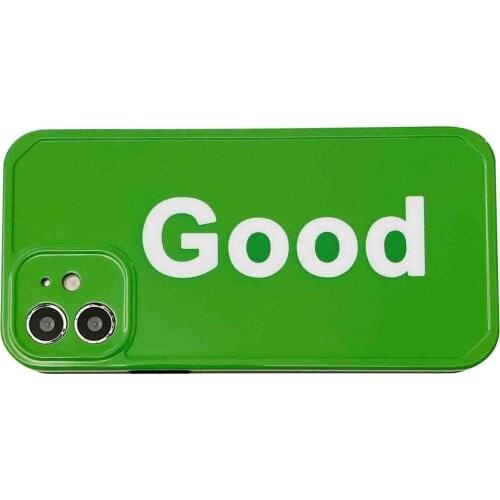 Grass Green English Good Case for iPhone 12 Pro Max Back Phone Cover for 12 Mini 11 Pro Max X XS XR 8 7 Plus SE 2020 Capa