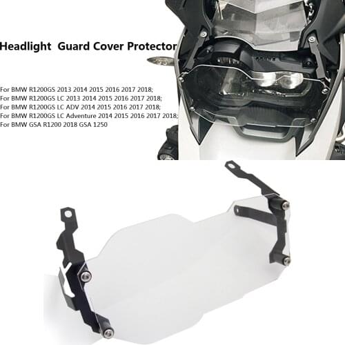 For BMW R1200GS Adv LC R1200 adventure GS Water Cooled 2013-2018 Motorcycle Headlight Guard Protector Lens Cover Transparent