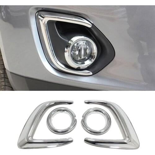 For Mitsubishi ASX 2013 2014 2015 Car Body Head Front Fog Light Lamp Frame Stick Styling ABS Chrome Cover Trim Moulding Sticker
