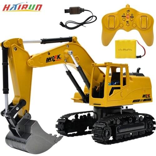 1:24/2.4GHz Wireless RC Excavator Simulation With sound and light Engineering Vehicle Childrens Birthday Gift