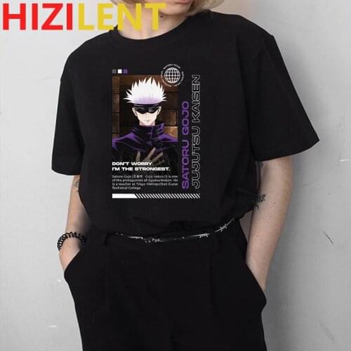 Harajuku Mens T-shirt Jujutsu Kaisen Printed Unisex T shirt Itadori Yuji Eyes Cartoon Anime Casual Tshirt Male Streetwear Tops